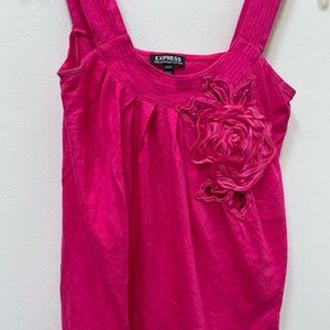 Express Tank Top with Ruffled Rose- Size XXS